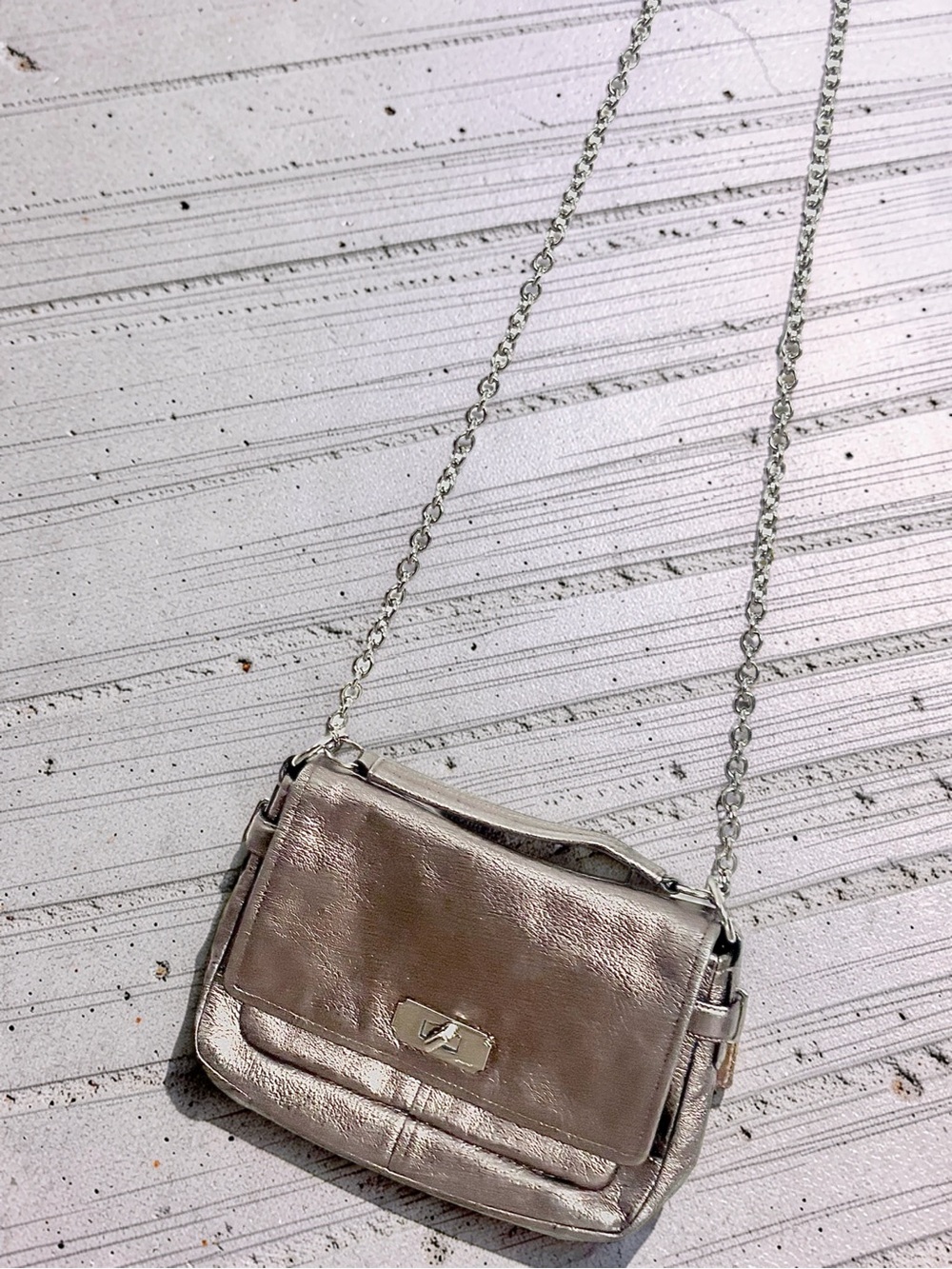Rare COACH Unique METALLIC LEATHER